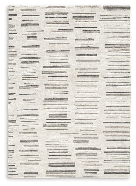 Leesdale - Rug Pearl Silver 5' x 7' by Signature Design by Ashley® | Bel Furniture