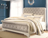 Realyn - Upholstered Sleigh Bed White by Signature Design by Ashley® | Bel Furniture