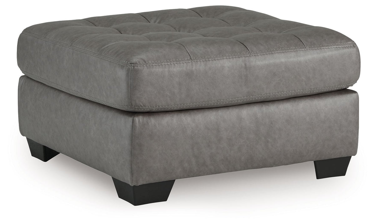 Clairette Court - Alloy - Oversized Accent Ottoman by Benchcraft® | Bel Furniture