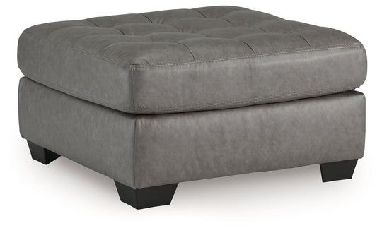 Clairette Court - Alloy - Oversized Accent Ottoman by Benchcraft® | Bel Furniture
