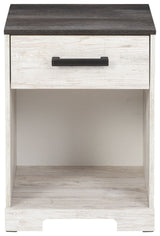Shawburn - Whitewash / Charcoal Gray - One Drawer Night Stand by Signature Design by Ashley® | Bel Furniture