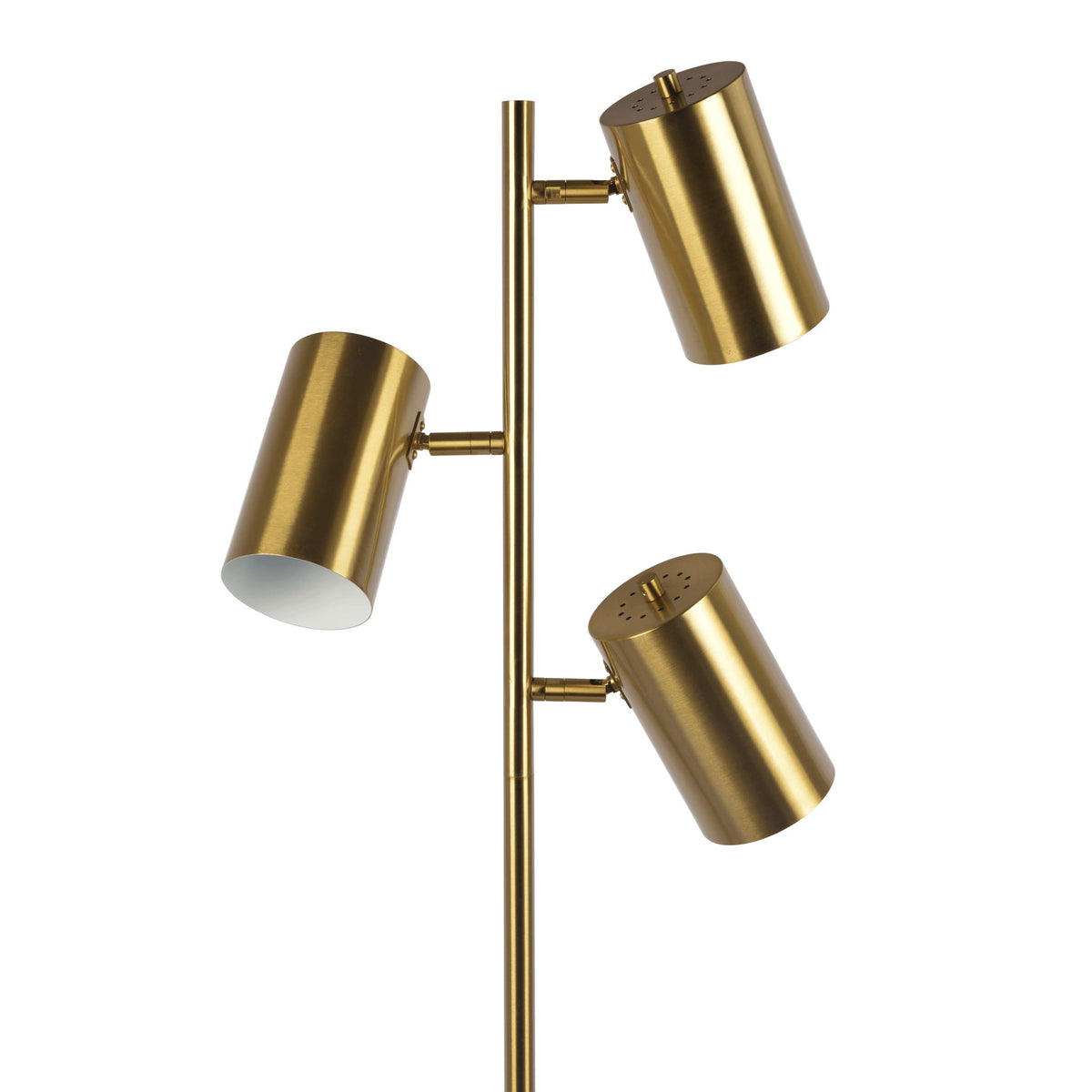 Harmony - Floor Lamp With Rotary Switch Triple Spots Block Base - Gold by Ashcroft Furniture | Bel Furniture
