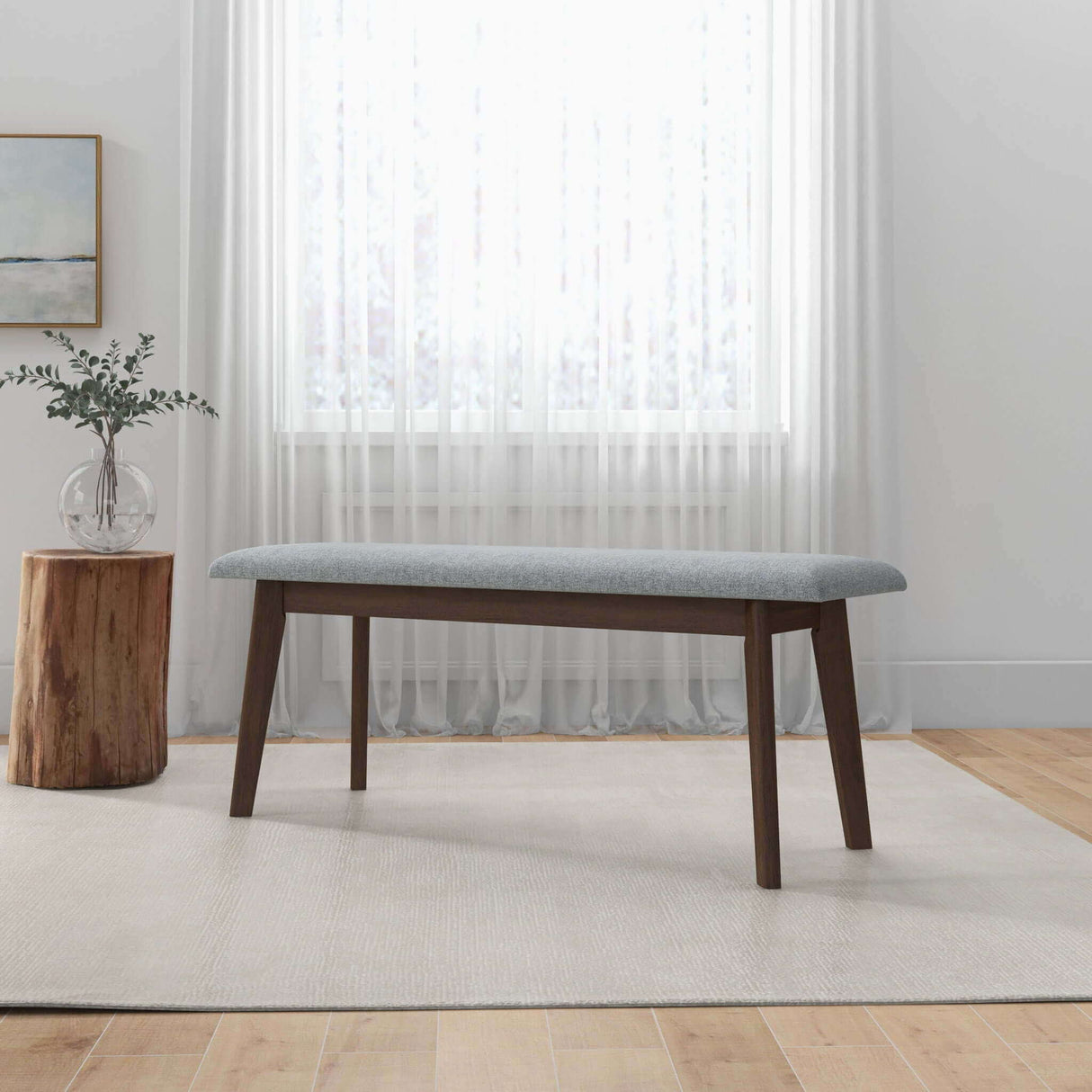 Carlos - Upholstered Bench by Ashcroft Furniture | Bel Furniture
