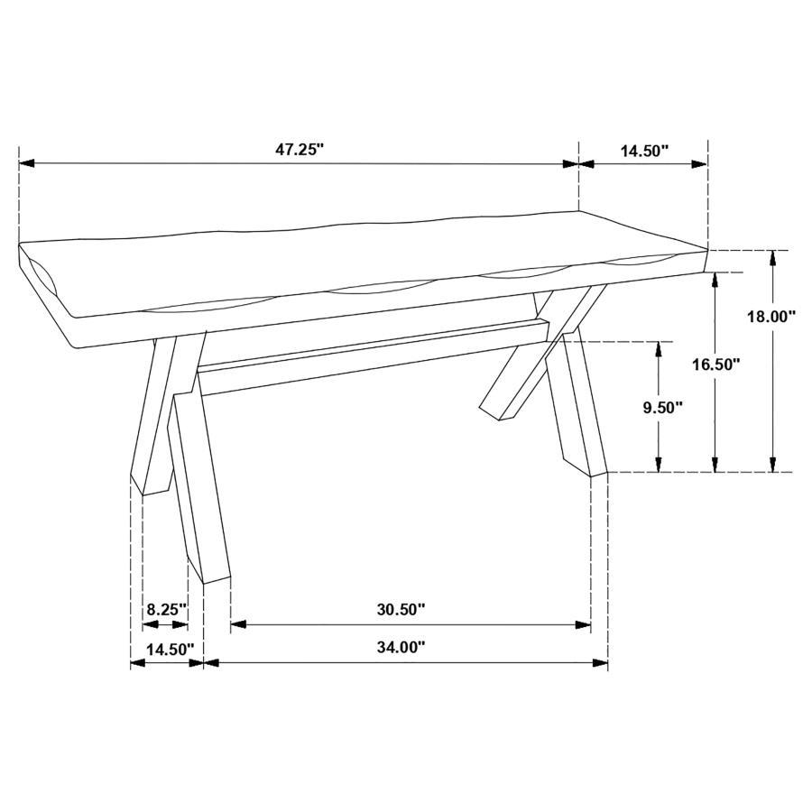 Alston - Wood Dining Bench - Knotty Nutmeg