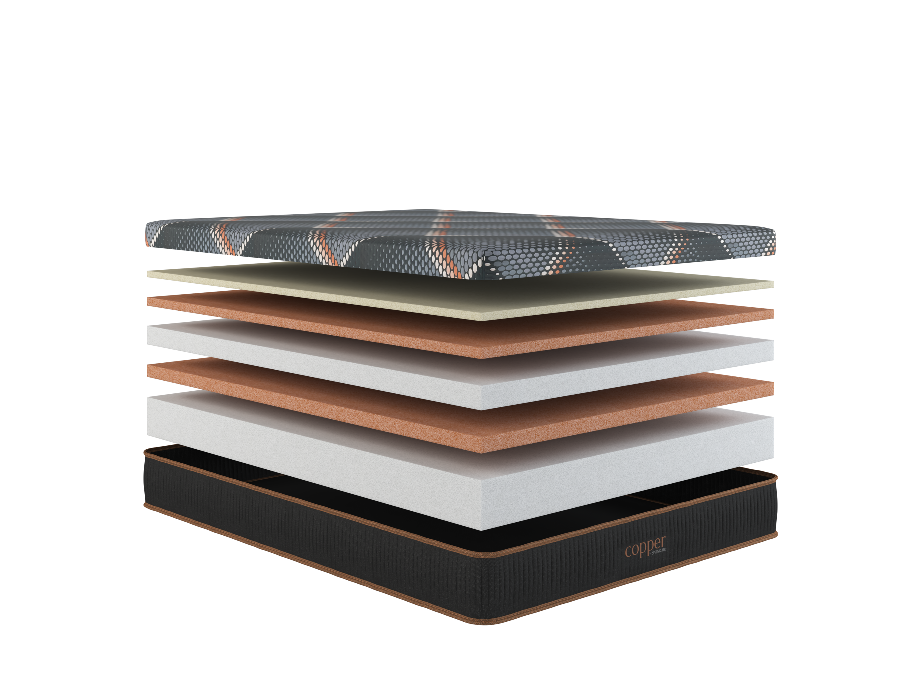 Safford Memory Foam Medium Mattress - Copper