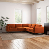 Amber - Velvet Corner Sectional Sofa