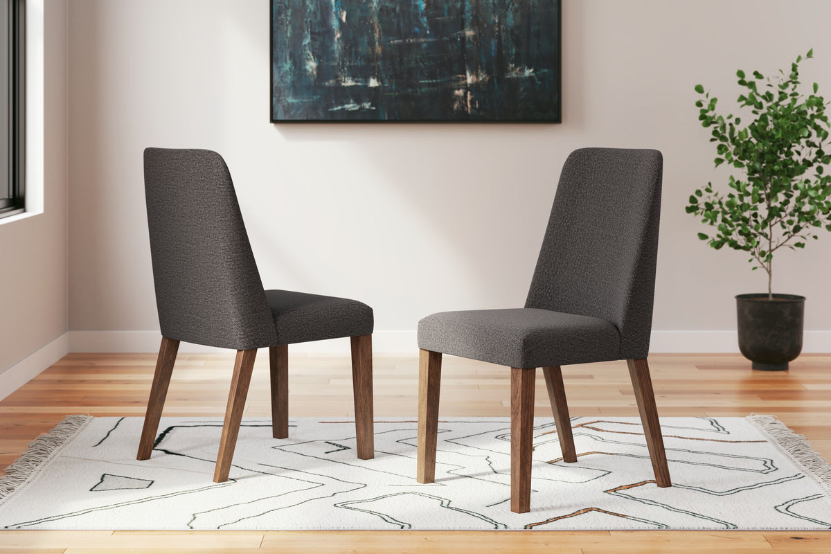 Lyncott - Dining Uph Side Chair (Set of 2) Dark Gray by Signature Design by Ashley® | Bel Furniture