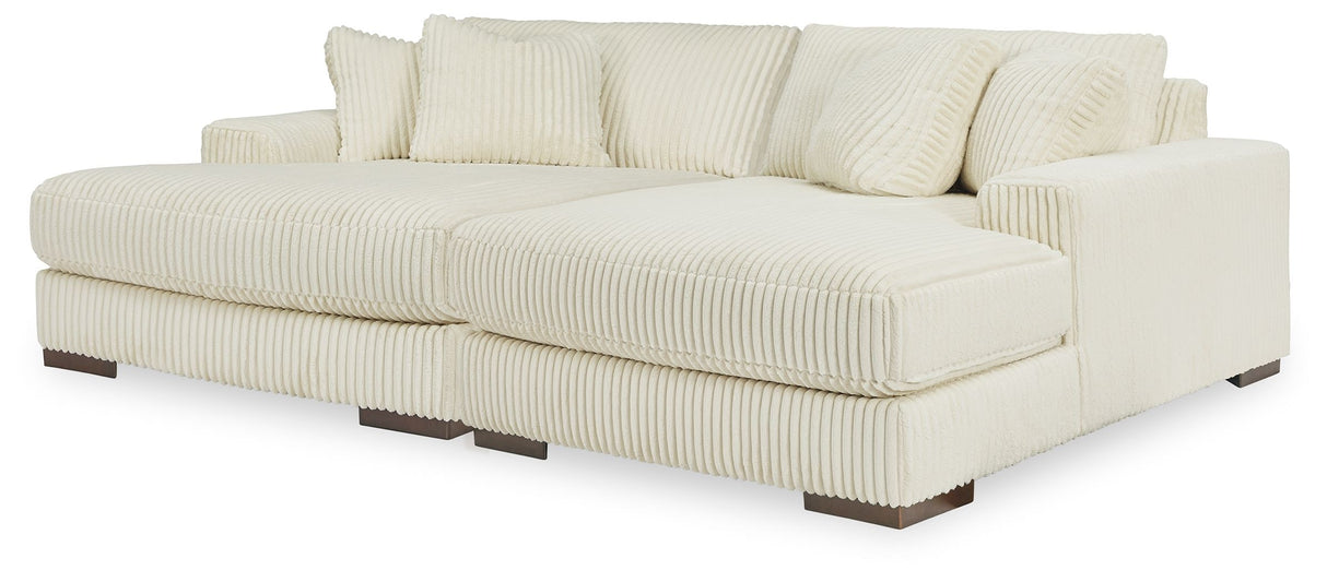 Lindyn - Sectional Beige 2 Pc. Super Chaise Sectional by Signature Design by Ashley® | Bel Furniture
