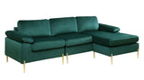 Shannon - Velvet Sectional Sofa With Chaise by Cynthia's Furniture | Bel Furniture