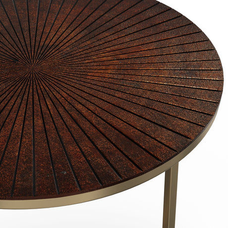 Drake - 2 Piece Nesting Table - Antique Nickel / Antique Copper by Simpli-Home | Bel Furniture