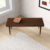 Mia - Mid-Century Modern Bench - Dark Brown by Ashcroft Furniture | Bel Furniture