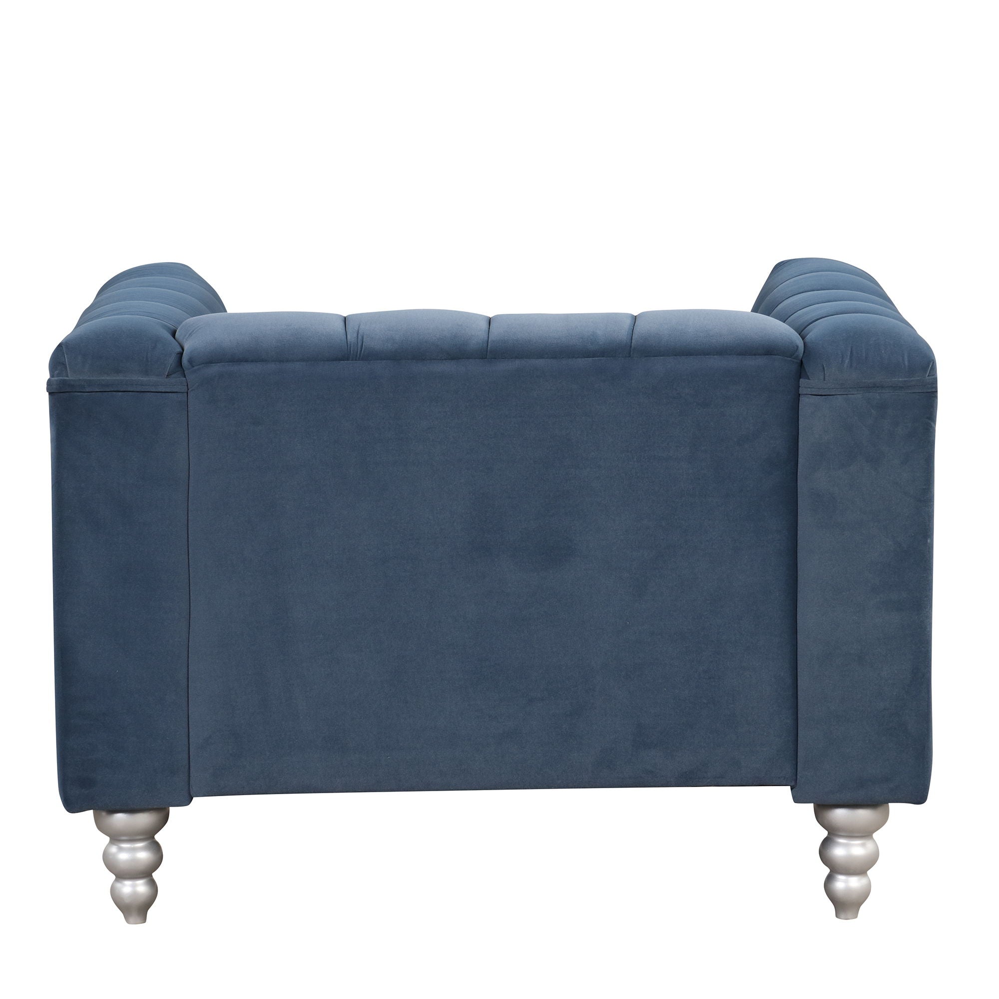 Modern Sofa Dutch Fluff Upholstered Sofa & Wood Legs, Buttoned Tufted Backrest