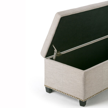 Kingsley - Upholstered Large Storage Ottoman - view 4