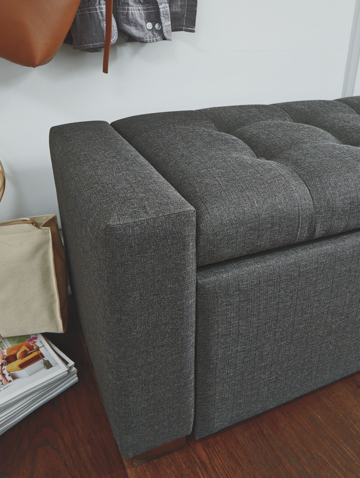 Cortwell - Gray - Storage Bench by Signature Design by Ashley® | Bel Furniture