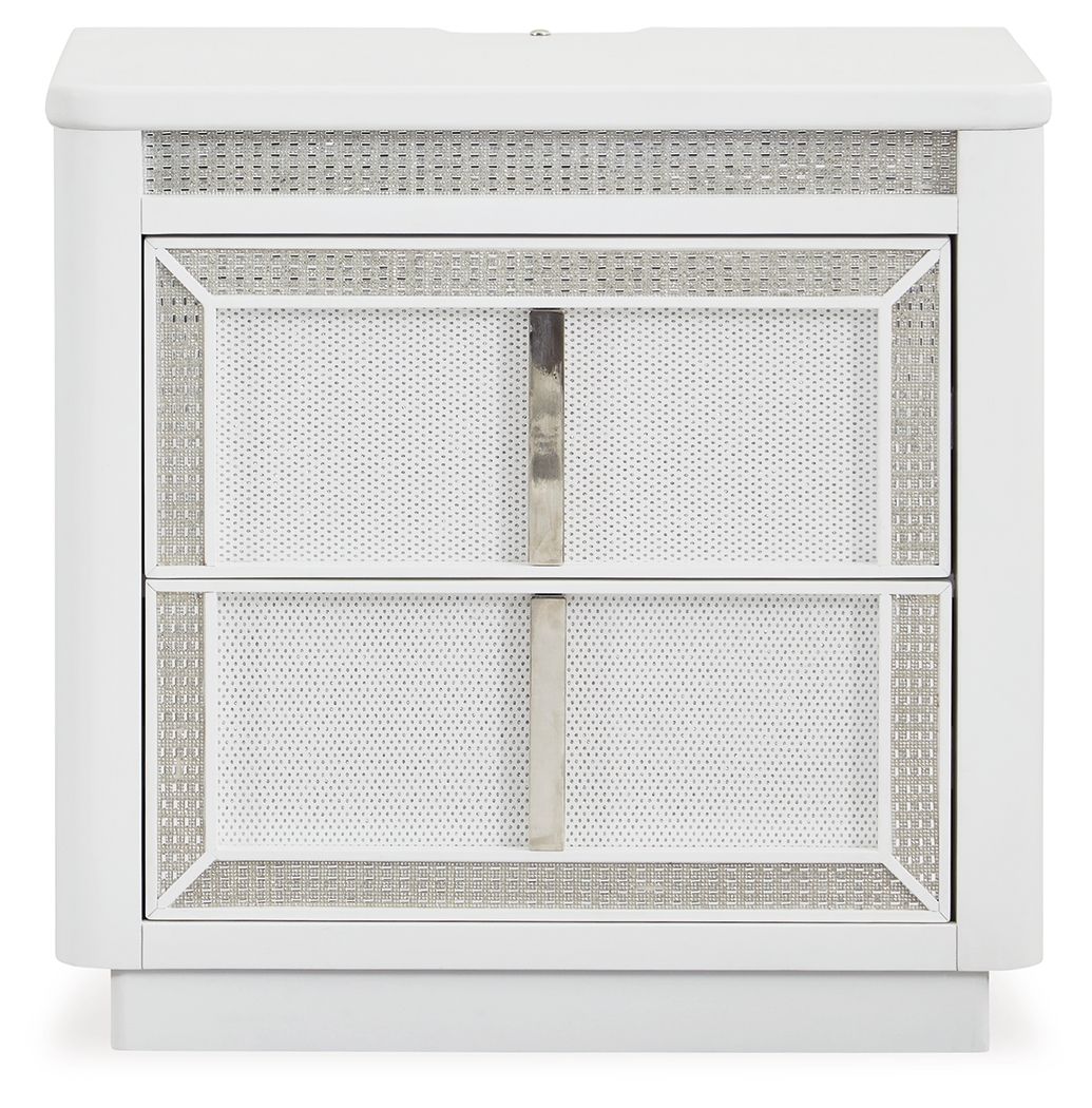 Chalanna - White - Two Drawer Night Stand by Signature Design by Ashley® | Bel Furniture