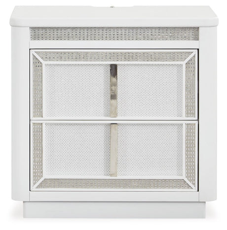 Chalanna - White - Two Drawer Night Stand by Signature Design by Ashley® | Bel Furniture