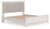 Zuraleus - Upholstered Panel Platform Bed With Roll Slats