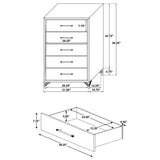Lucia - Bedroom Set With Upholstered Wingback Panel Bed by Coaster Fine Furniture | Bel Furniture