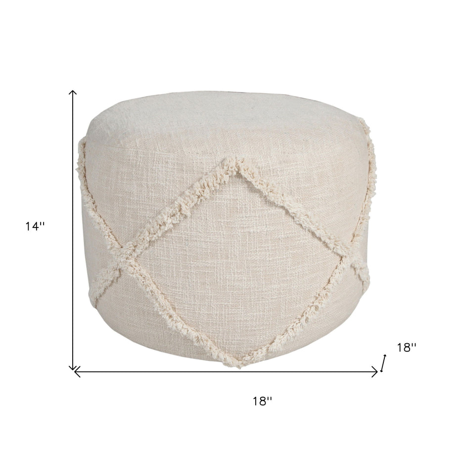 Cotton Ottoman - Cream