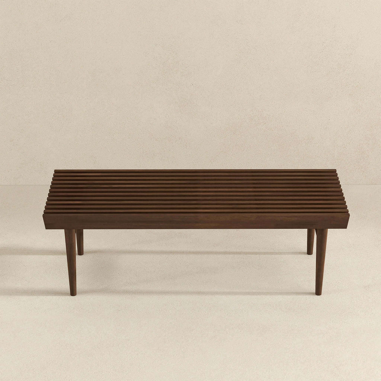 Mia - Mid-Century Modern Bench - Dark Brown by Ashcroft Furniture | Bel Furniture