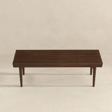 Mia - Mid-Century Modern Bench - Dark Brown by Ashcroft Furniture | Bel Furniture