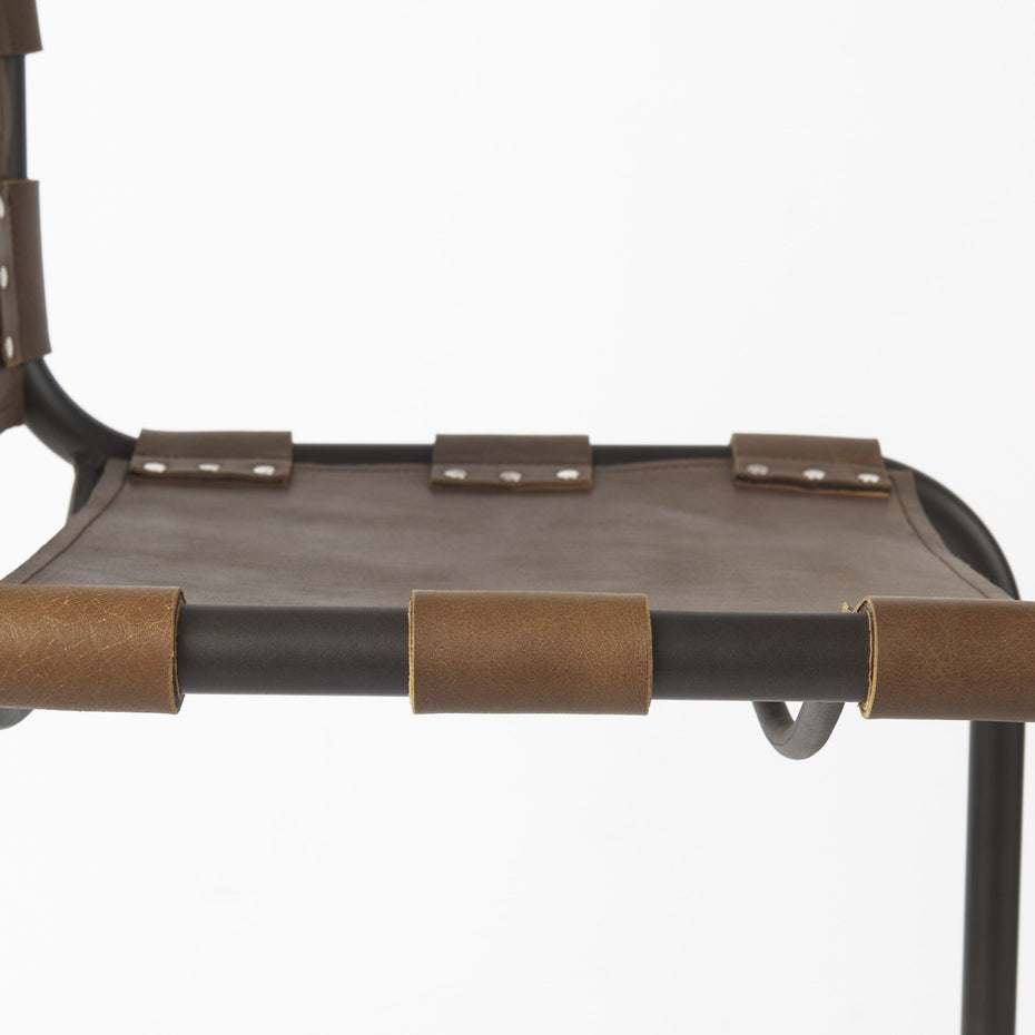 Steel Bar Chair - Brown / Black