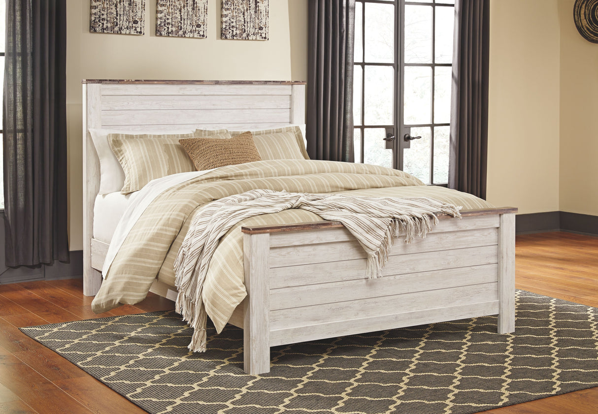 Willowton - Panel Bed Light Brown Queen None by Signature Design by Ashley® | Bel Furniture