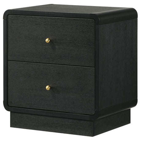 Cavelle - 2-Drawer Nightstand Bedside Table - Black by Coaster Fine Furniture | Bel Furniture