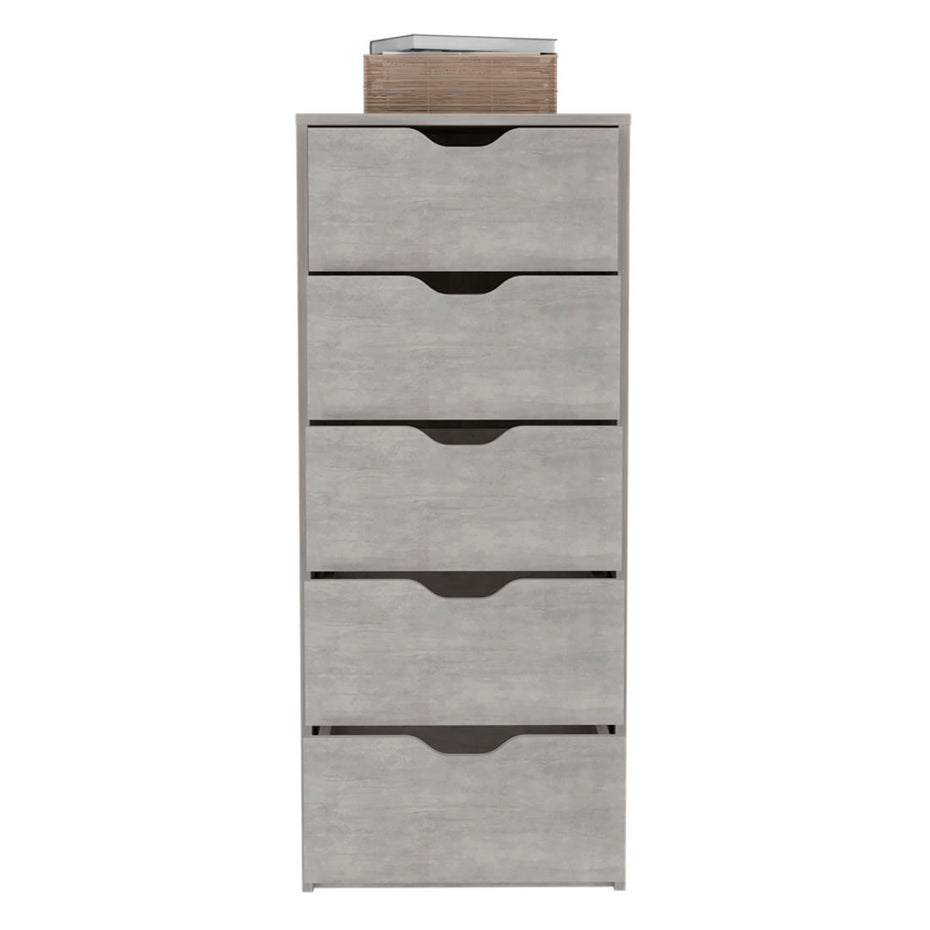 5 Drawer Standard Chest - Gray