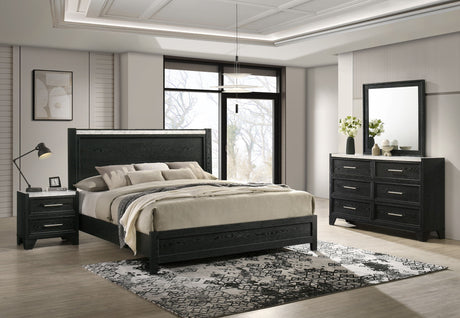Lamar - Nightstand - Black by Crown Mark | Bel Furniture