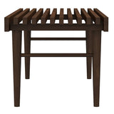 Mia - Mid-Century Modern Bench - Dark Brown by Ashcroft Furniture | Bel Furniture