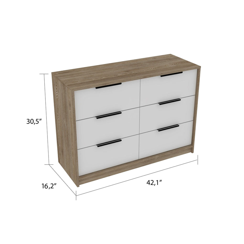 Modern Rustic Dresser - White / Natural