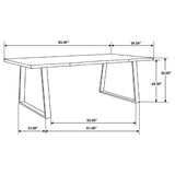 Ditman - Live Edge Dining Table - Gray Sheesham by CoasterElevations | Bel Furniture
