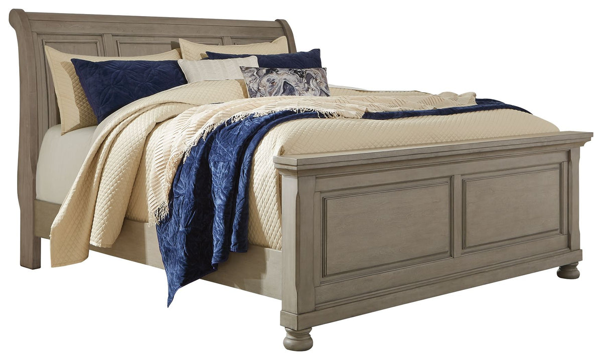 Lettner - Sleigh Bed Gray None by Signature Design by Ashley® | Bel Furniture