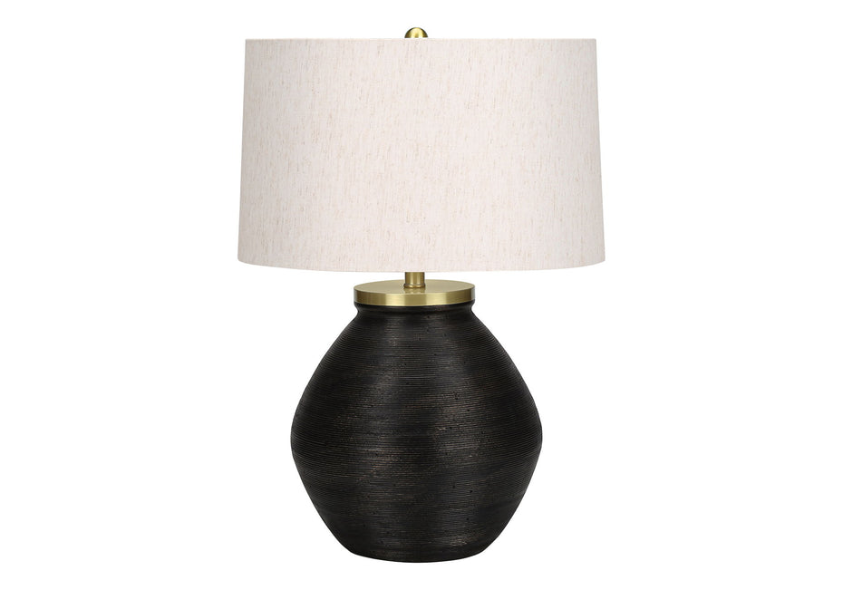 Lighting, Table Lamp, Concrete, Contemporary - Black / Cream