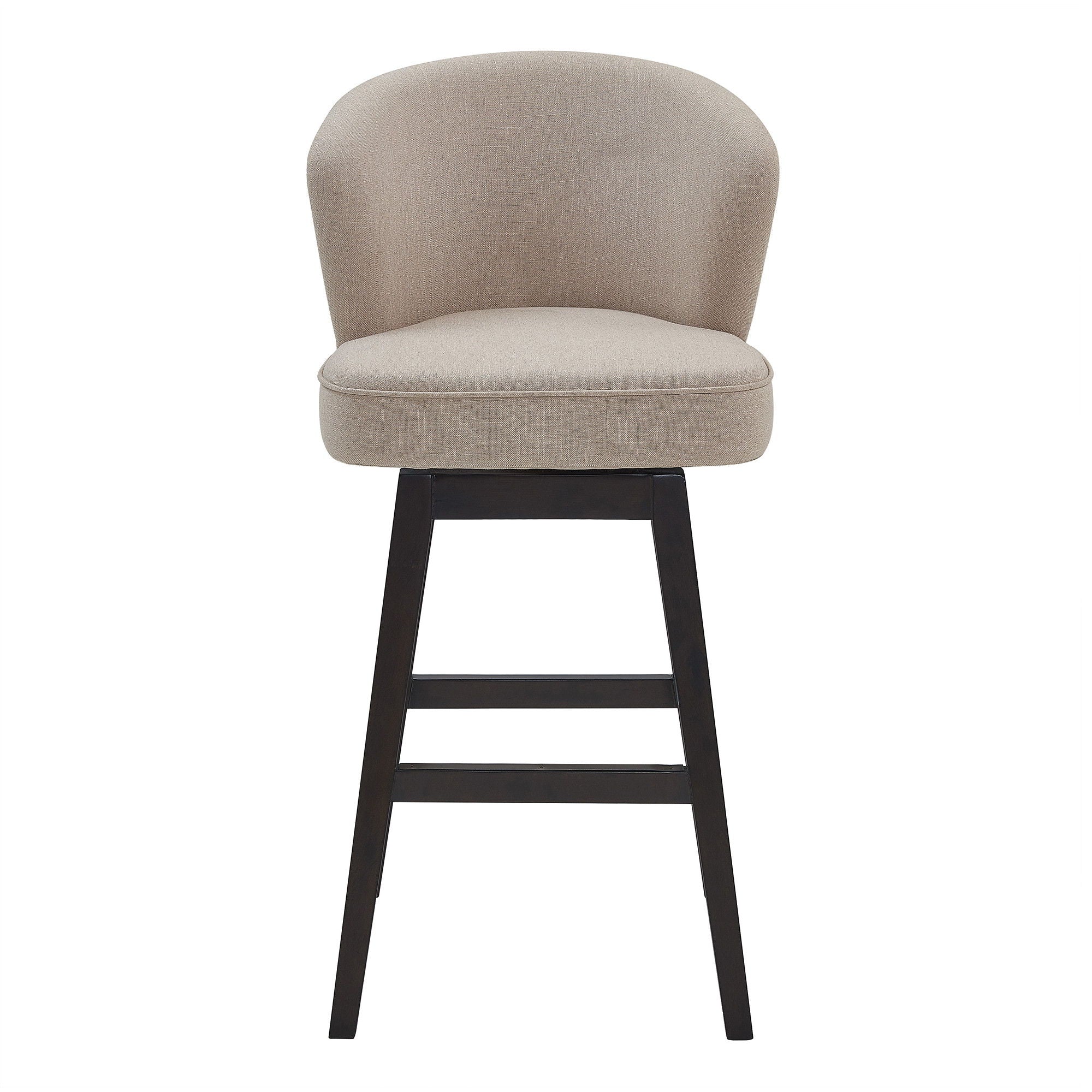 Swivel Low Back Bar Height Bar Chair - Tan / Espresso