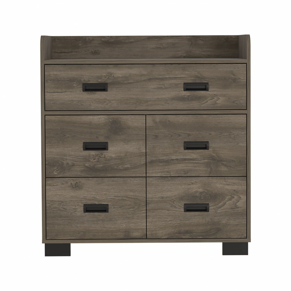 Five Drawer Dresser - Dark Brown