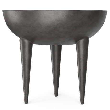 Otto - Cast Aluminum Side Table - Black by Simpli-Home | Bel Furniture