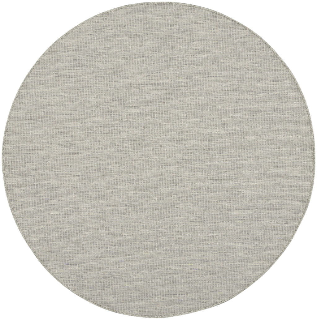 6' Round Power Loom Area Rug - Gray