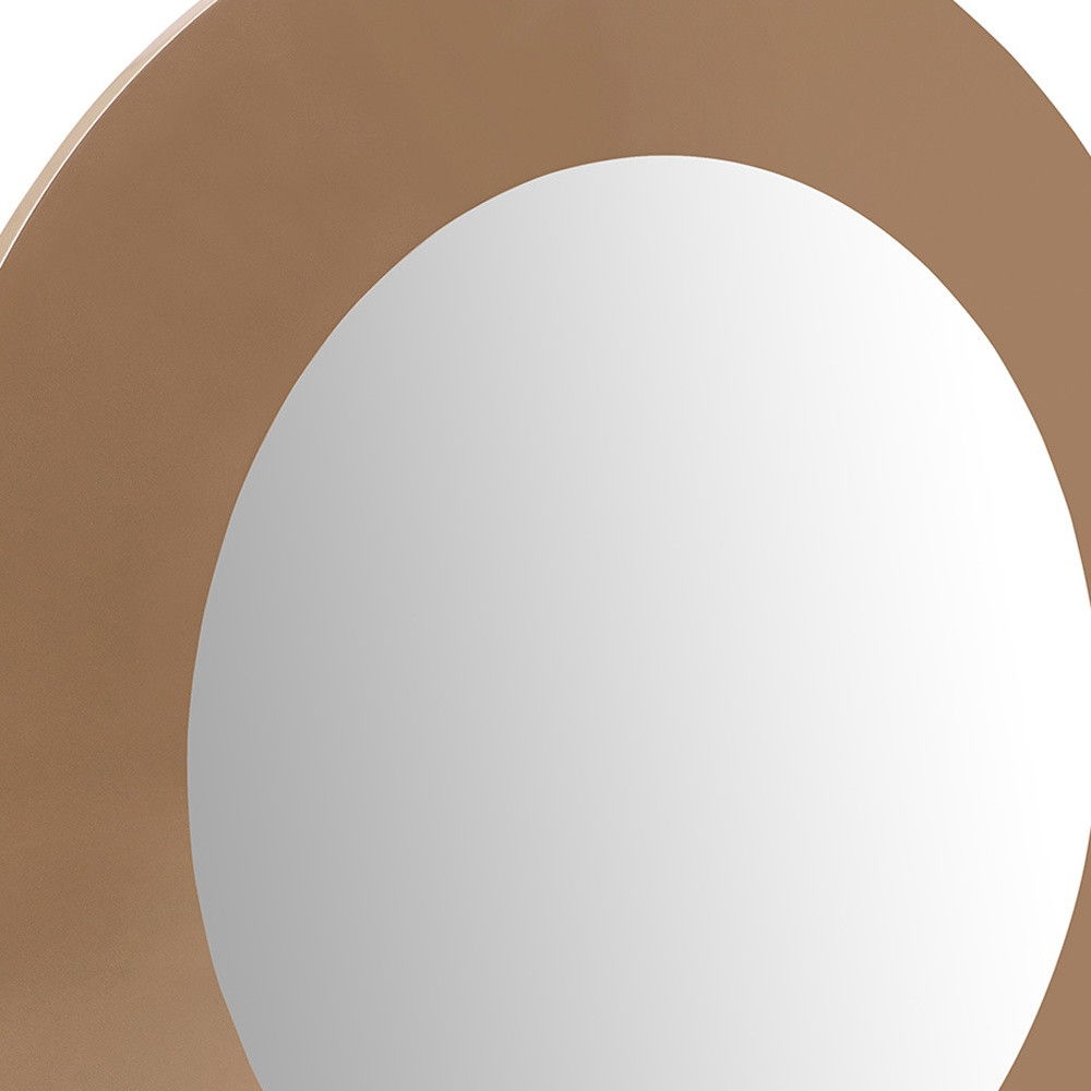 47" Round Framed Accent Mirror - Gold