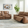 Trasimeno - Power Reclining Living Room Set Light Brown 2 Pc. Sofa, Loveseat by Signature Design by Ashley® | Bel Furniture