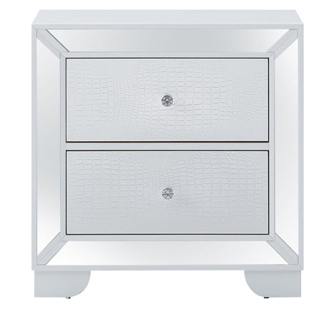 Nightstand Contemporary - Silver Champagne by Glory Furniture | Bel Furniture