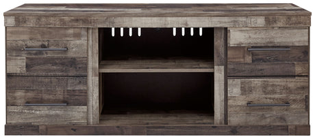 Derekson - LG TV Stand w/Fireplace Option - Multi Gray - view 2