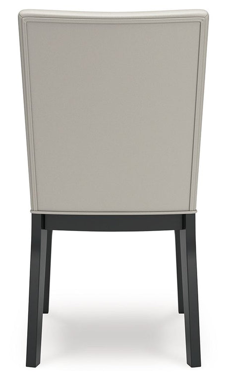 Glinari - Taupe / Black - Dining Upholstered Side Chair (Set of 2) by Signature Design by Ashley® | Bel Furniture