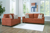 Aviemore - Living Room Set Orange 2 Pc. Sofa, Loveseat by Signature Design by Ashley® | Bel Furniture