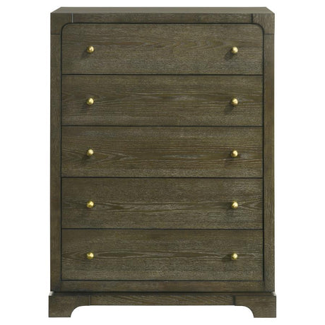 Gran Park - 5-Drawer Bedroom Chest Of Drawers - Dark Cocoa by Coaster Fine Furniture | Bel Furniture