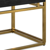 Macy - 2 Pieces Nesting Table - Black / Gold by Simpli-Home | Bel Furniture