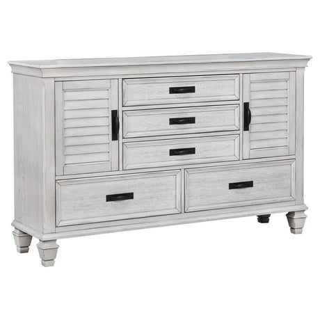 Franco - 5-Drawer Dresser White by CoasterEssence | Bel Furniture