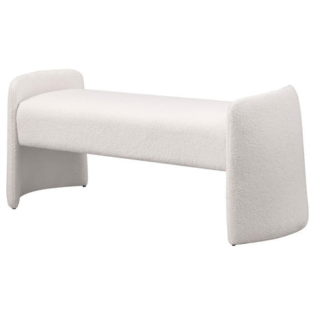 Peoria - Velvet Upholstered Accent Bench - Ivory by Coaster Fine Furniture | Bel Furniture