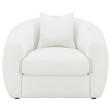 Isabella - Faux Sheepskin Upholstered Accent Chair Natural - Ivory by CoasterElevations | Bel Furniture